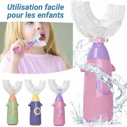 Brosse à dents automatique pour enfants en forme de U