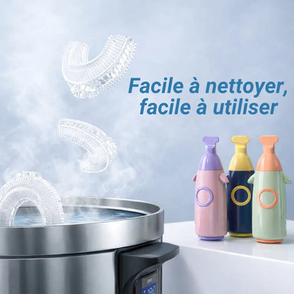 Brosse à dents automatique pour enfants en forme de U
